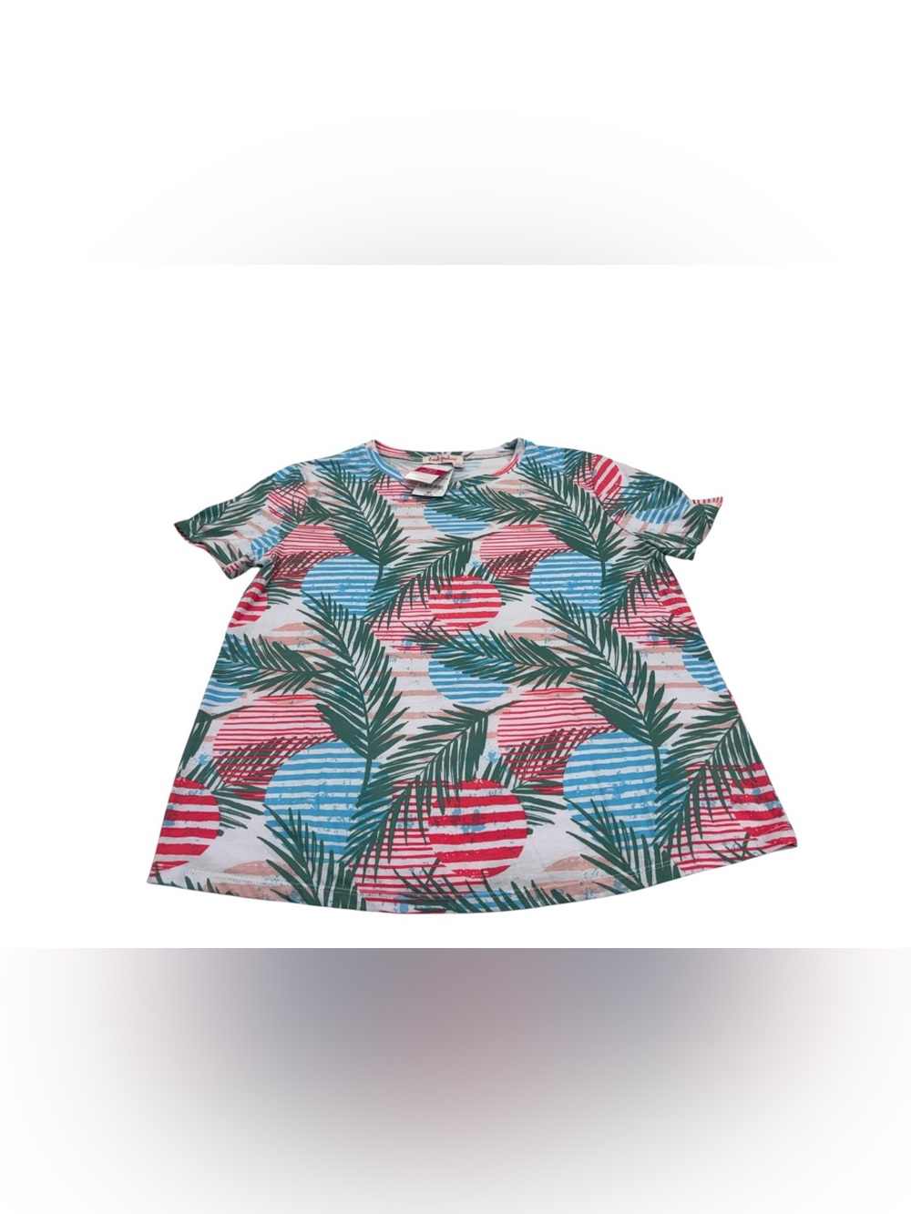 NWT Fresh Produce Tropical Print Tee - Pink, Blue & Green